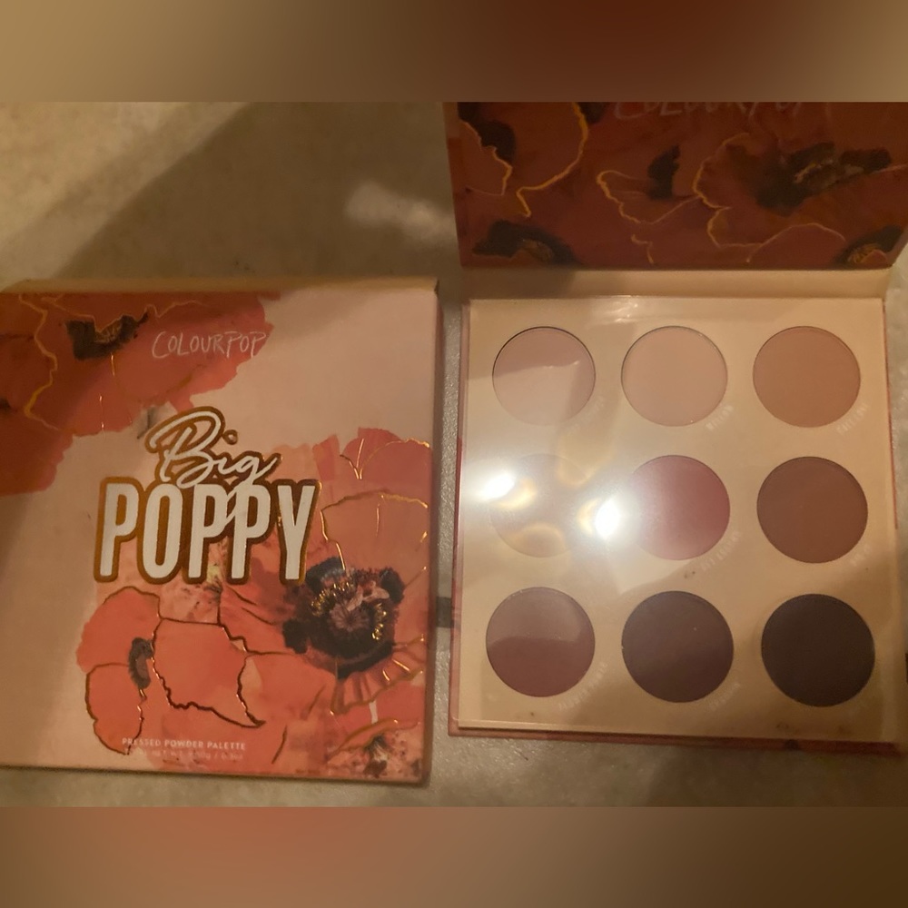 NEW ColourPop Big Poppy Palette - shades of red, brown, & orange Limited edition